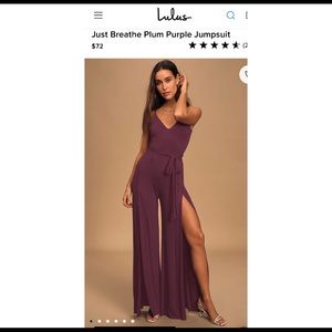 Lulus plum purple jumpsuit